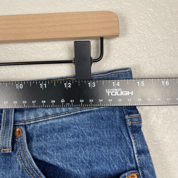 Levi's 501 Straight Leg Denim Jeans Blue Size 29 Button Fly Medium Wash Retro - Picture 13 of 14